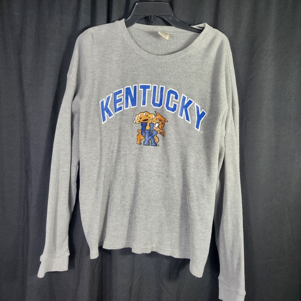 Vtg Big Ball Sport Mens Kentucky Wildcats Long Sleeve Thermal Shirt Top‎ X-Large